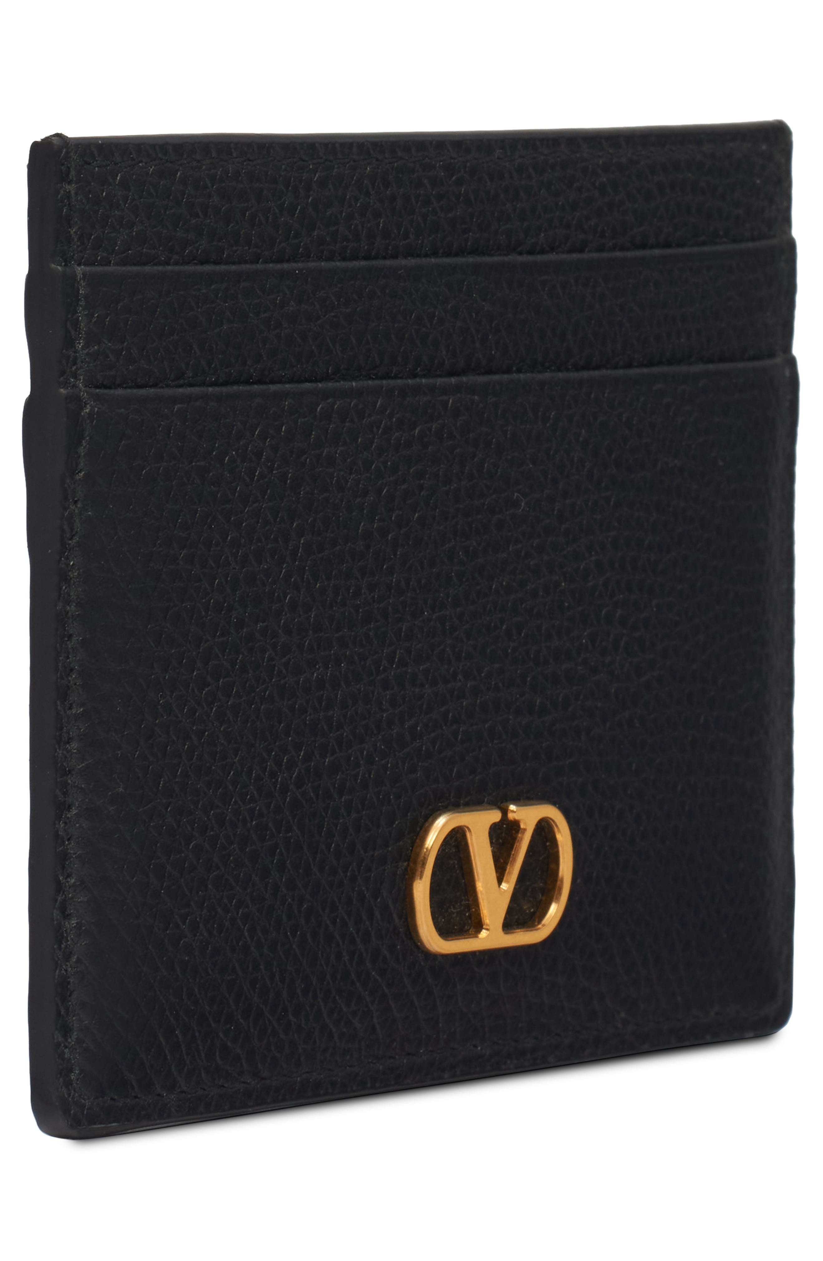 Valentino Garavani VLOGO Signature Leather Card Case in Nero at Nordstrom - 2