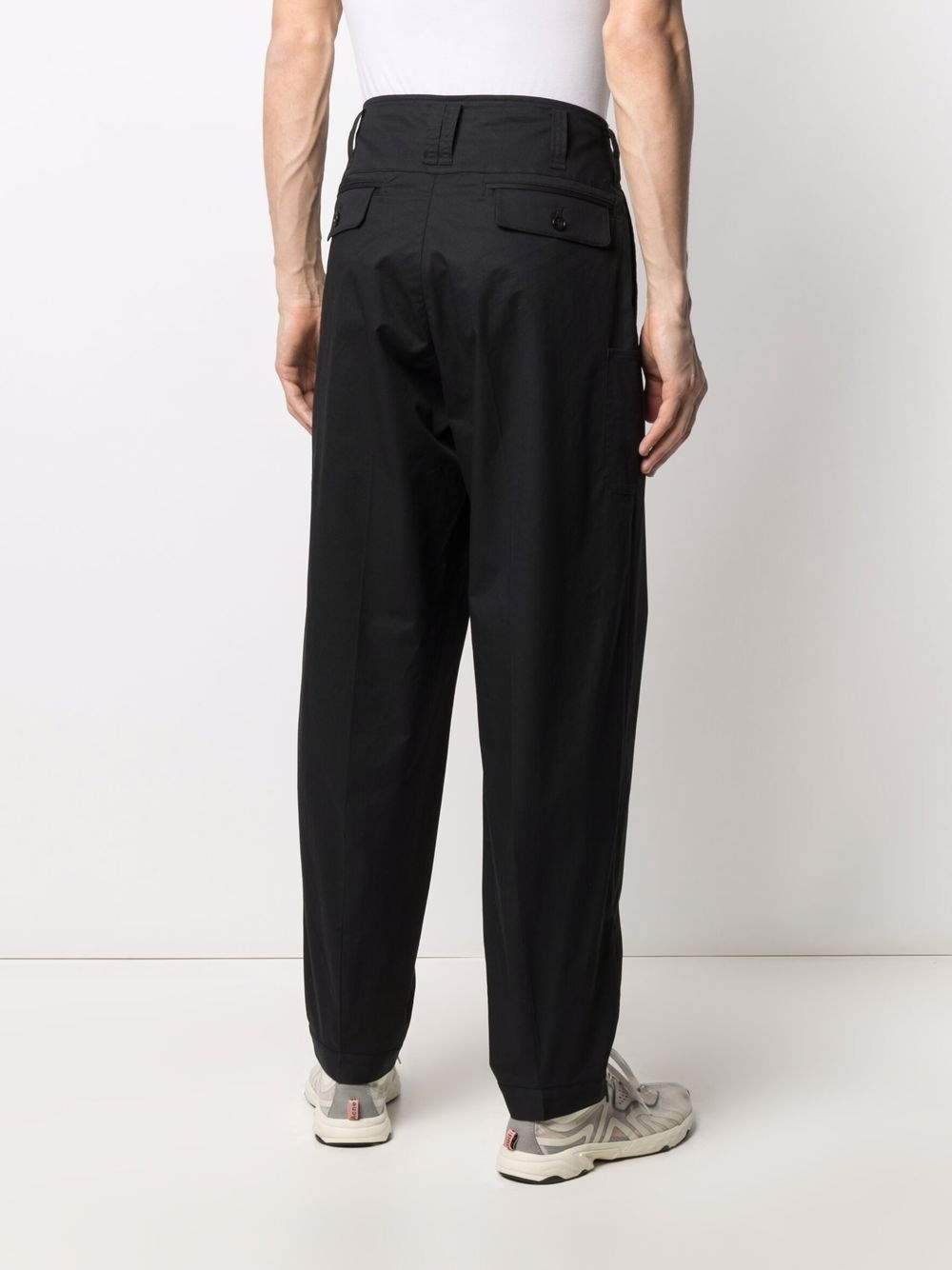 pleat detail tapered trousers - 4