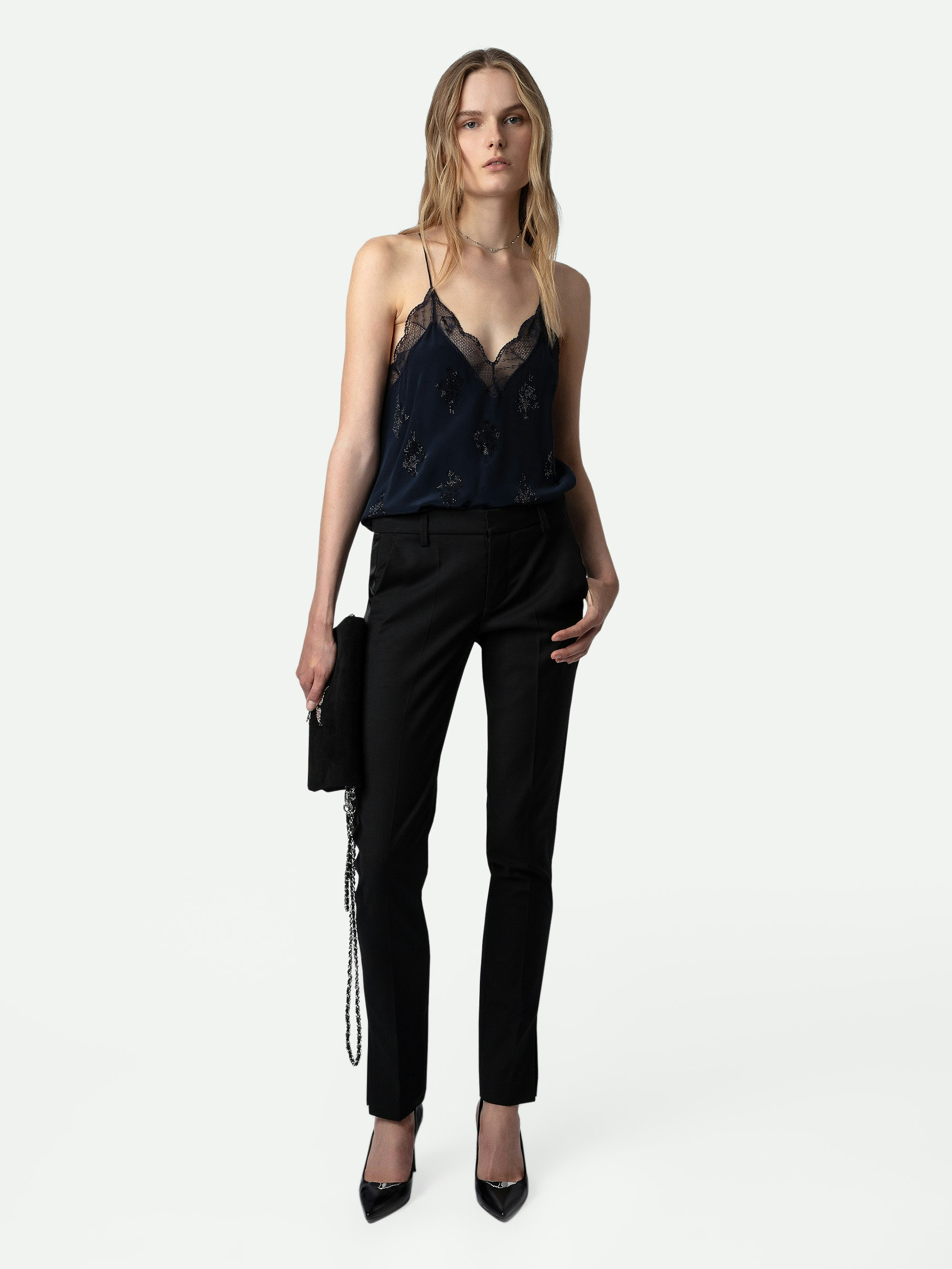 Christy Diamanté Silk Camisole - 2