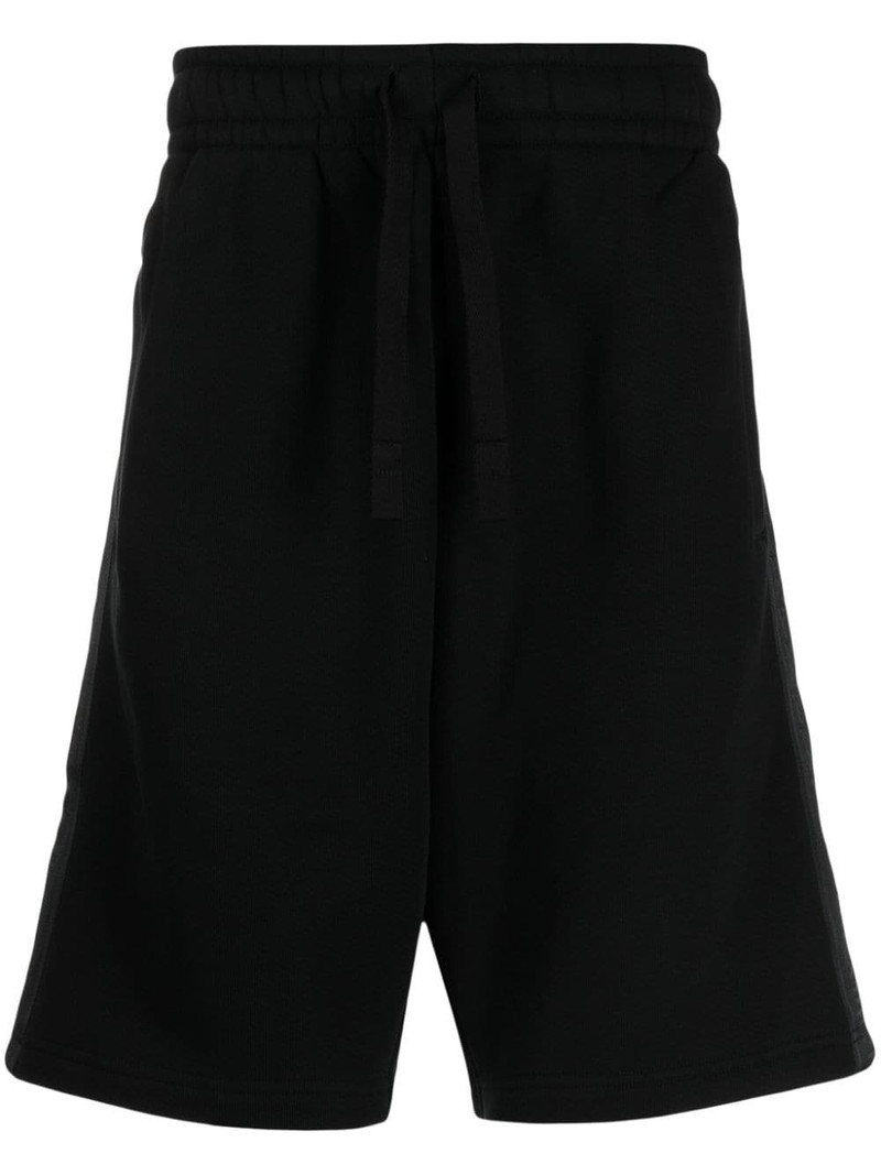 logo-tape cotton track shorts 1