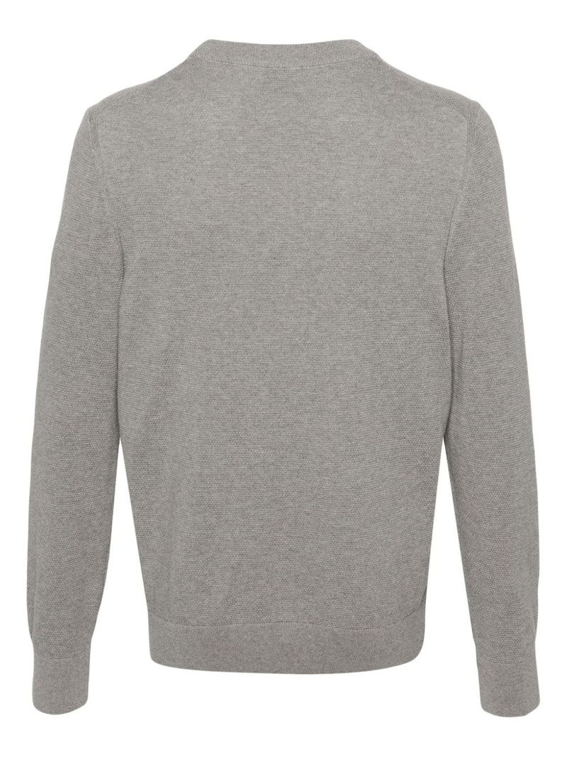 BOSS mÃ©lange-effect cotton jumper outlook