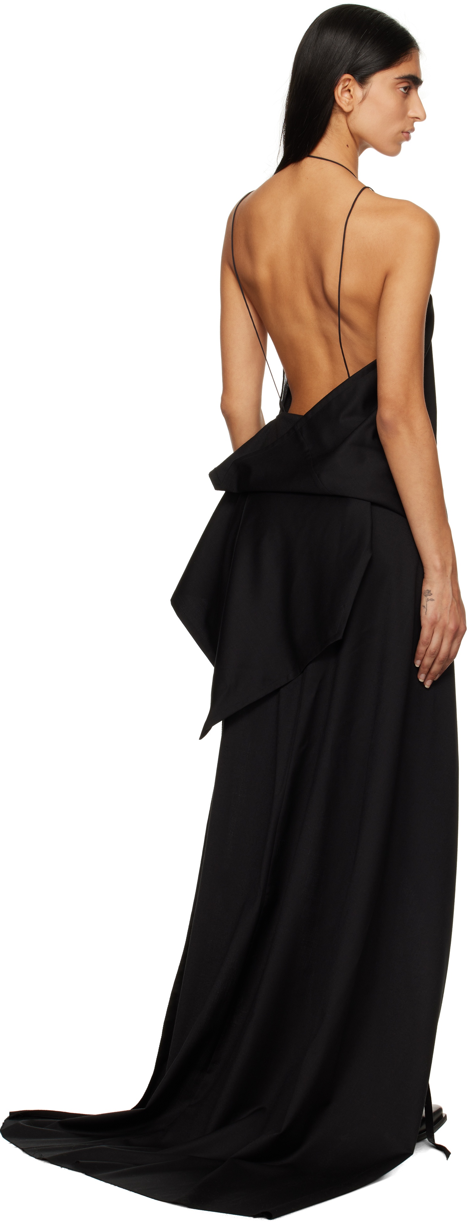 Black Lief Negligee Maxi Dress - 3