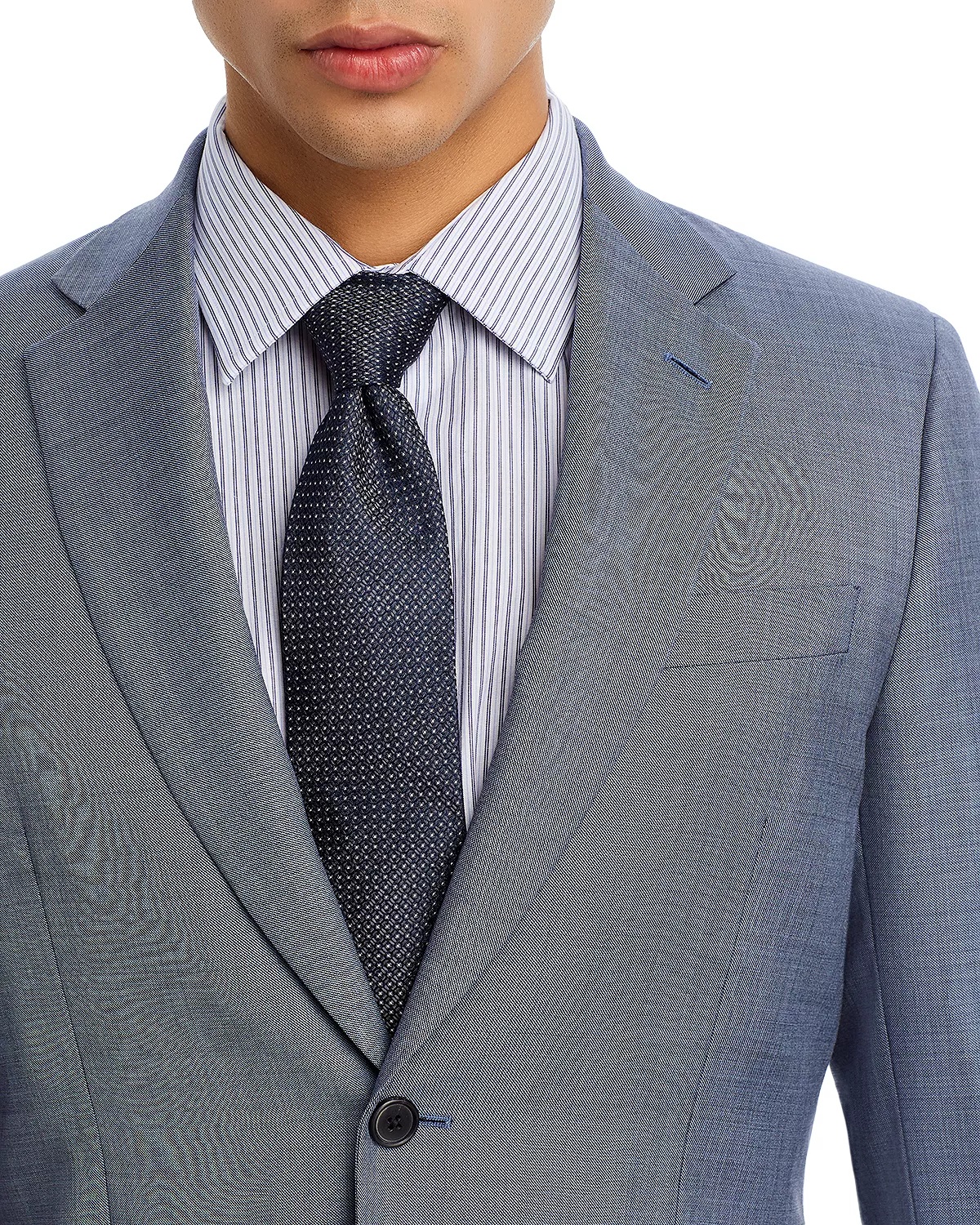 Brierly Sharkskin Tailored Fit Two Button Suit - 5