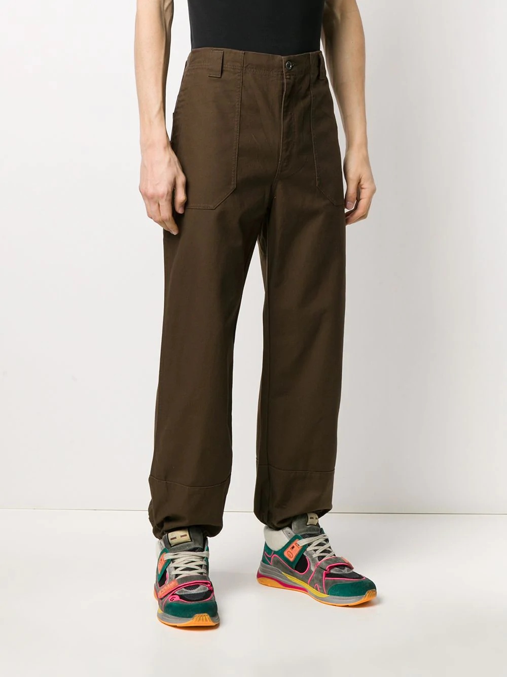 harem-style mid-rise trousers - 3