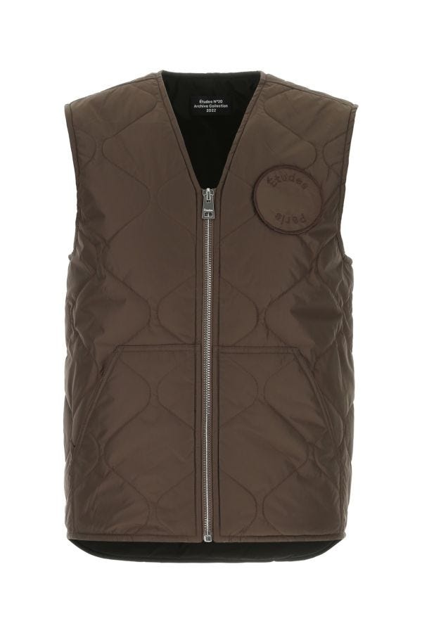 Chocolate polyester vest - 1