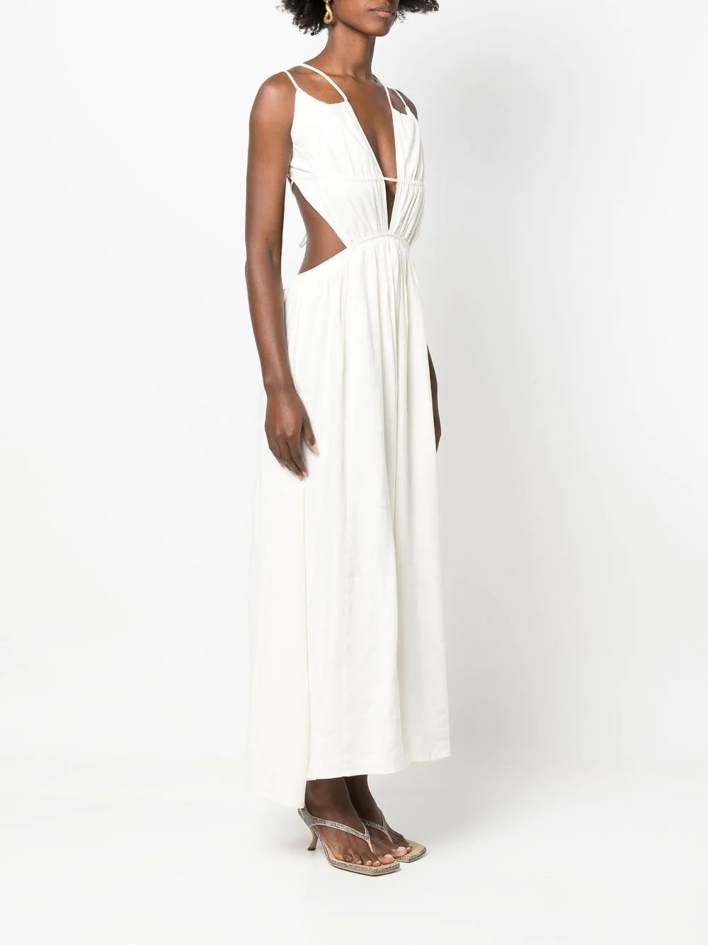 open-back midi dress - 3