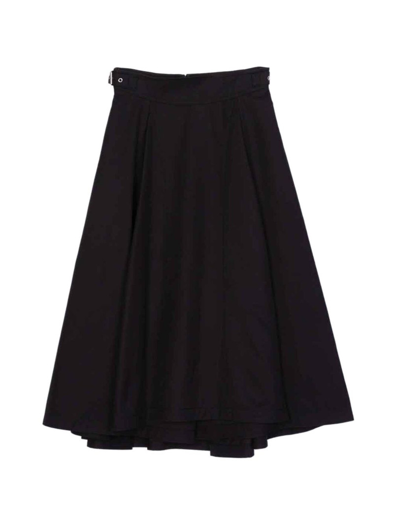belted A-line midi skirt 1