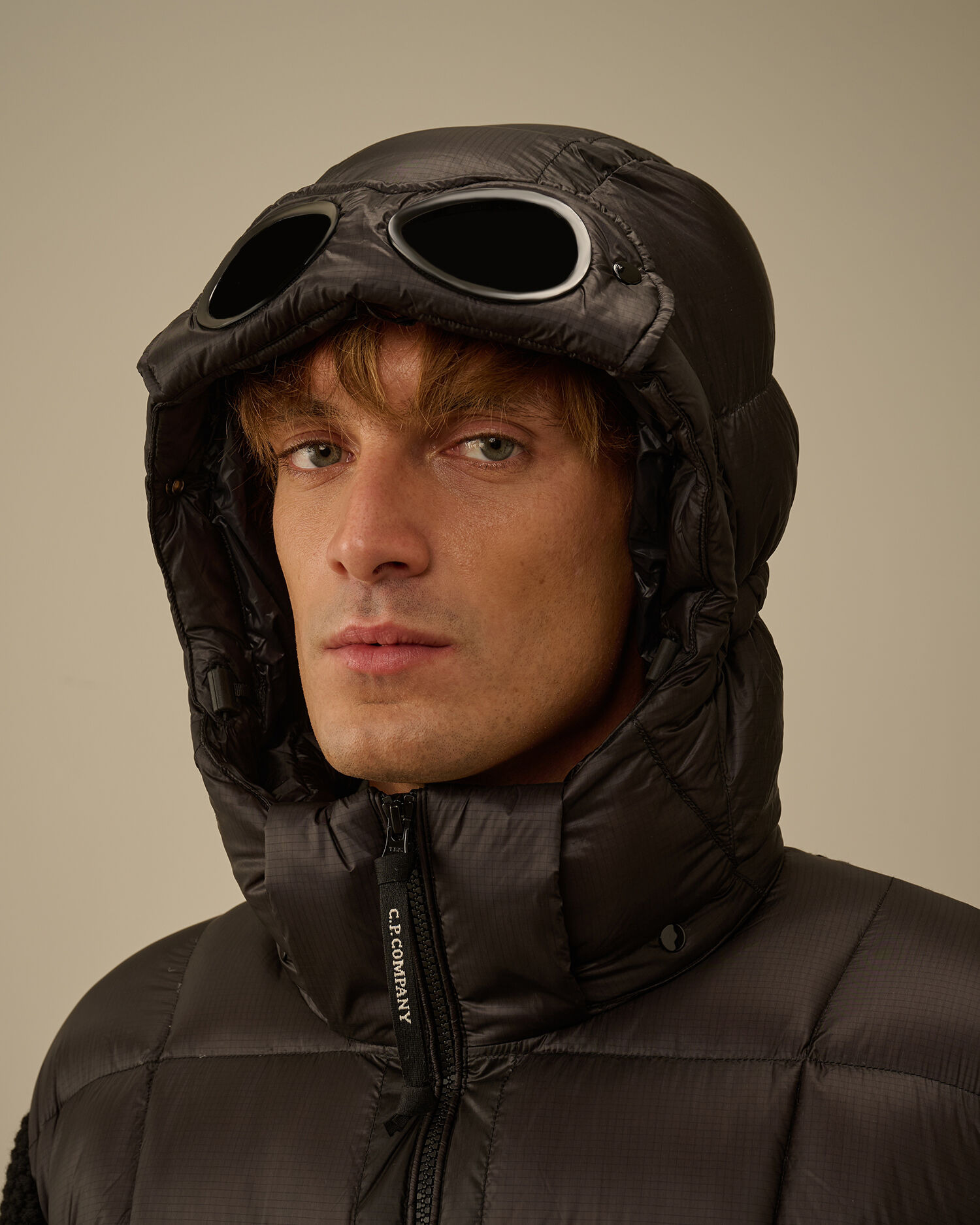 Extrafine Merino Wool Mixed Full Zip Goggle Sweater - 6