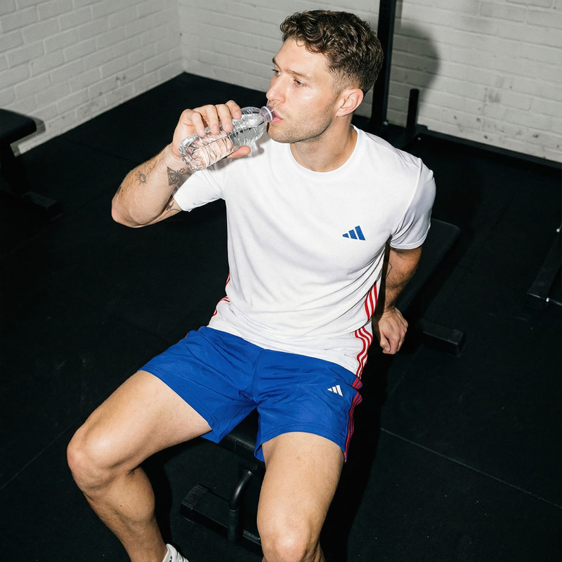 WORKOUT ESSENTIALS BASE 3-Stripes WOVEN SHORT 4