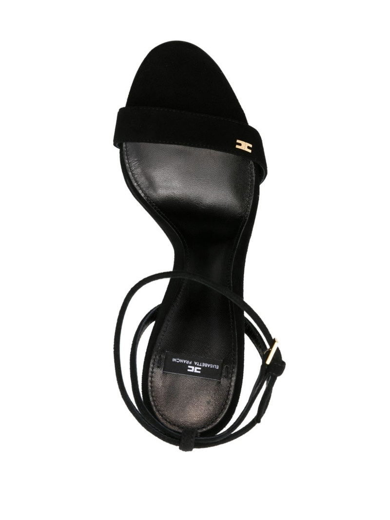 105mm metal-logo suede sandals 4