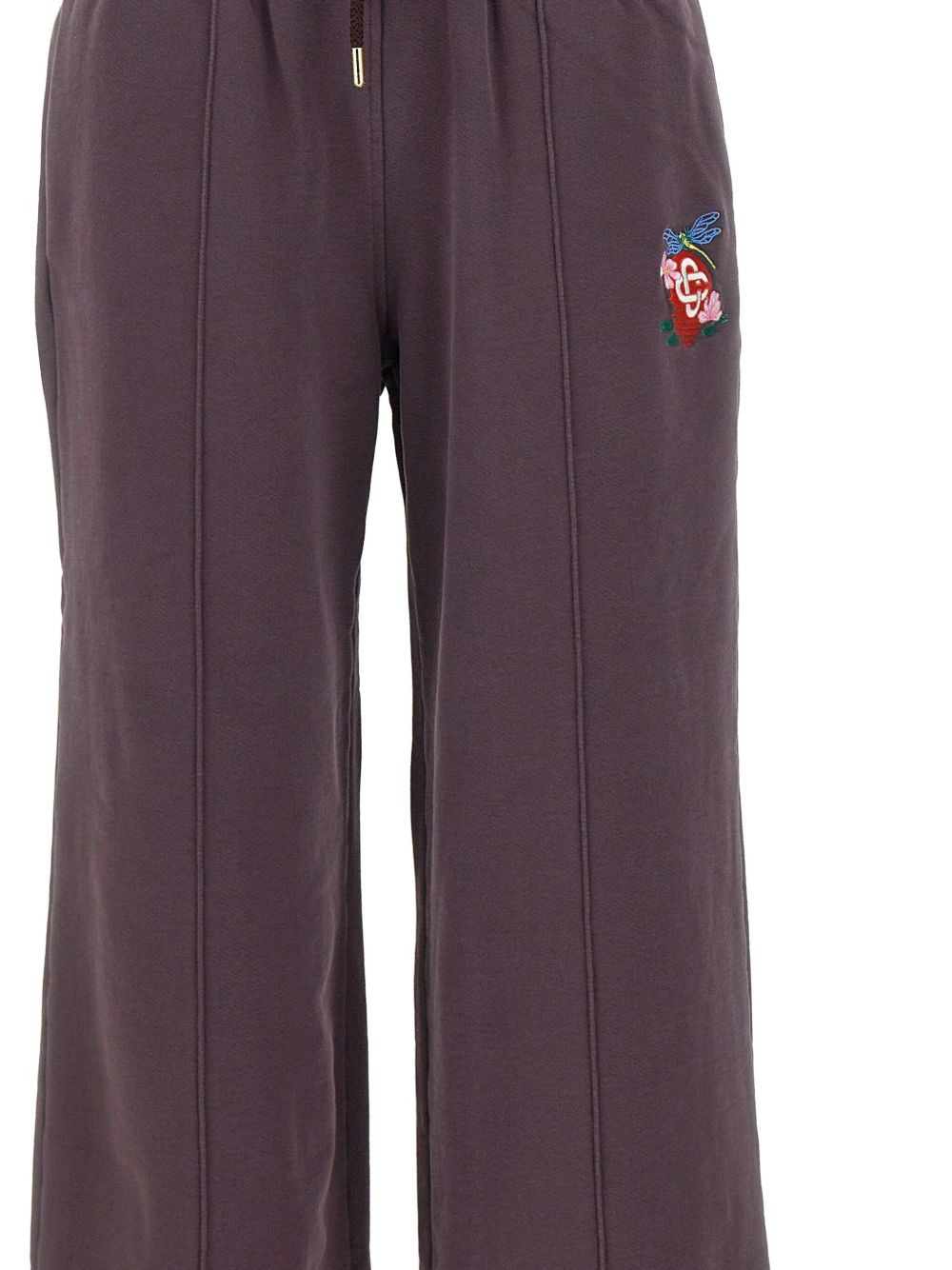 embroidered-logo drawstring track pants - 4