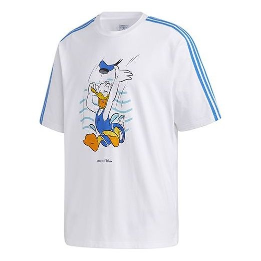 Men's adidas neo Donald Duck Sports Short Sleeve White T-Shirt GJ5646 - 1