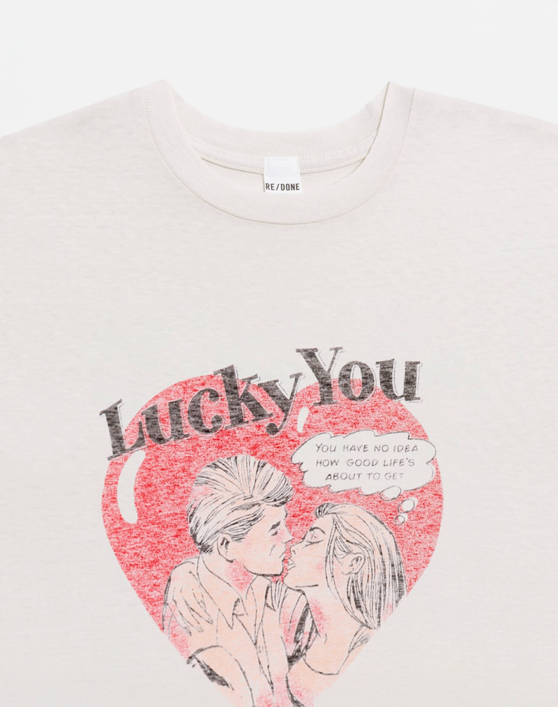 Classic "Lucky You" Tee - Vintage White 3