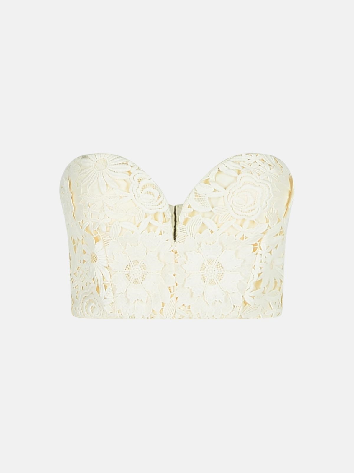 '3D' WHITE POLYESTER CORSET - 1