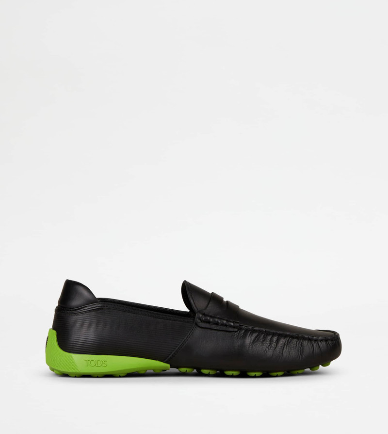 LOAFERS IN LEATHER - BLACK, GREEN 1