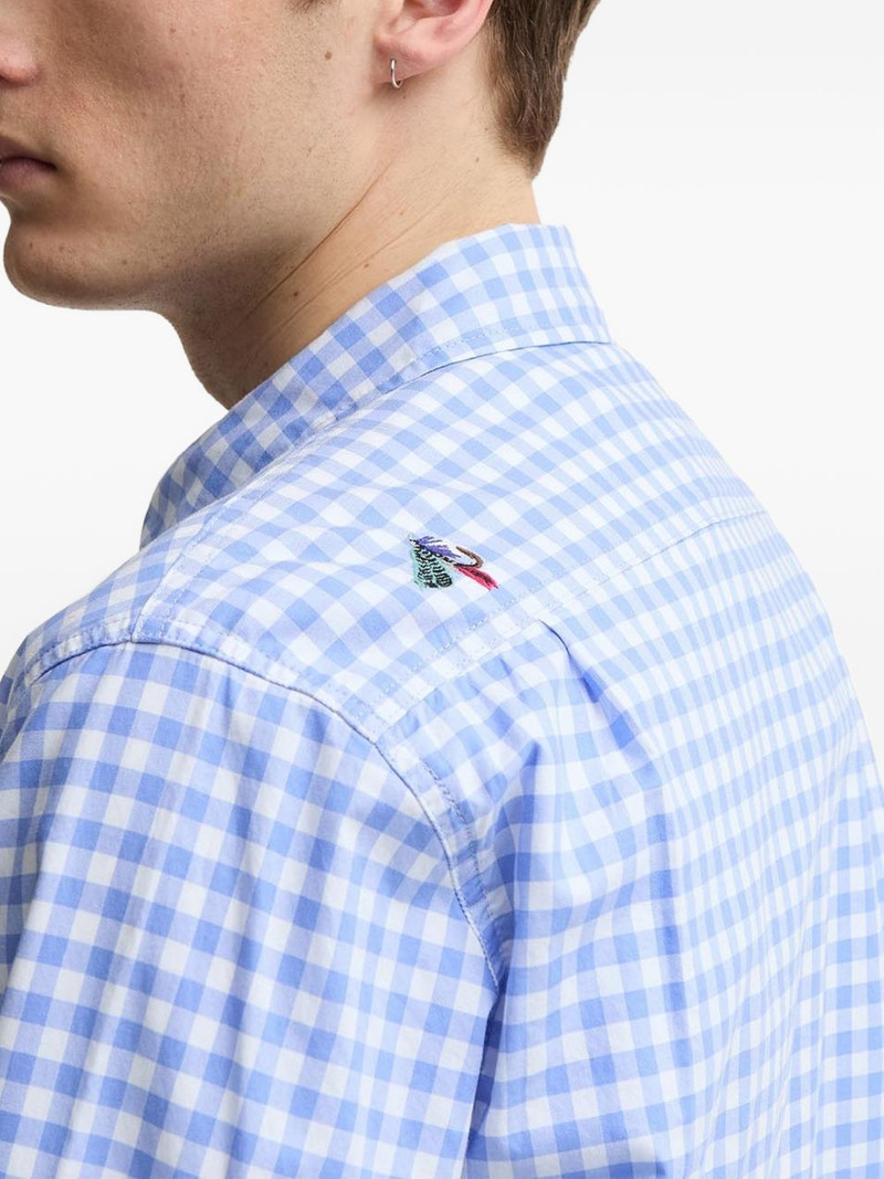 x Paul Smith gingham embroidered-detail shirt 5