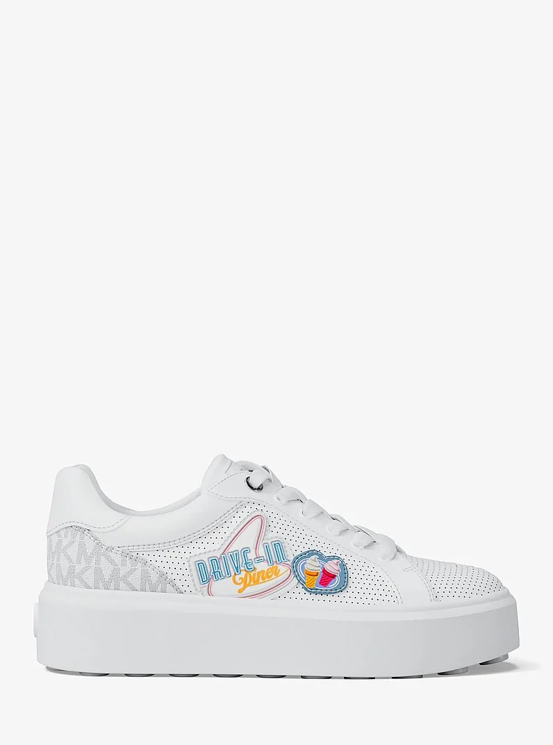Romey Embellished Mixed-Media Sneaker - 1