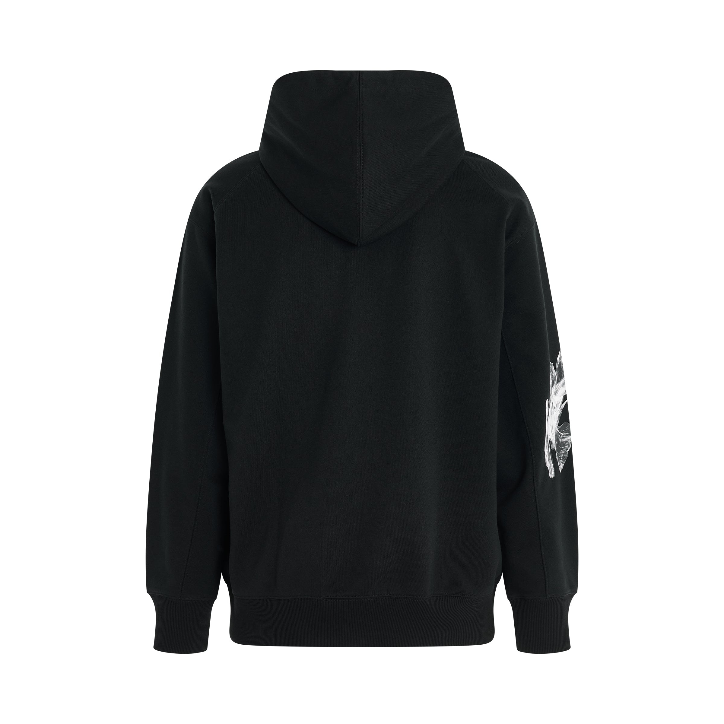 Flower Graphic Hoodie in Black - 4