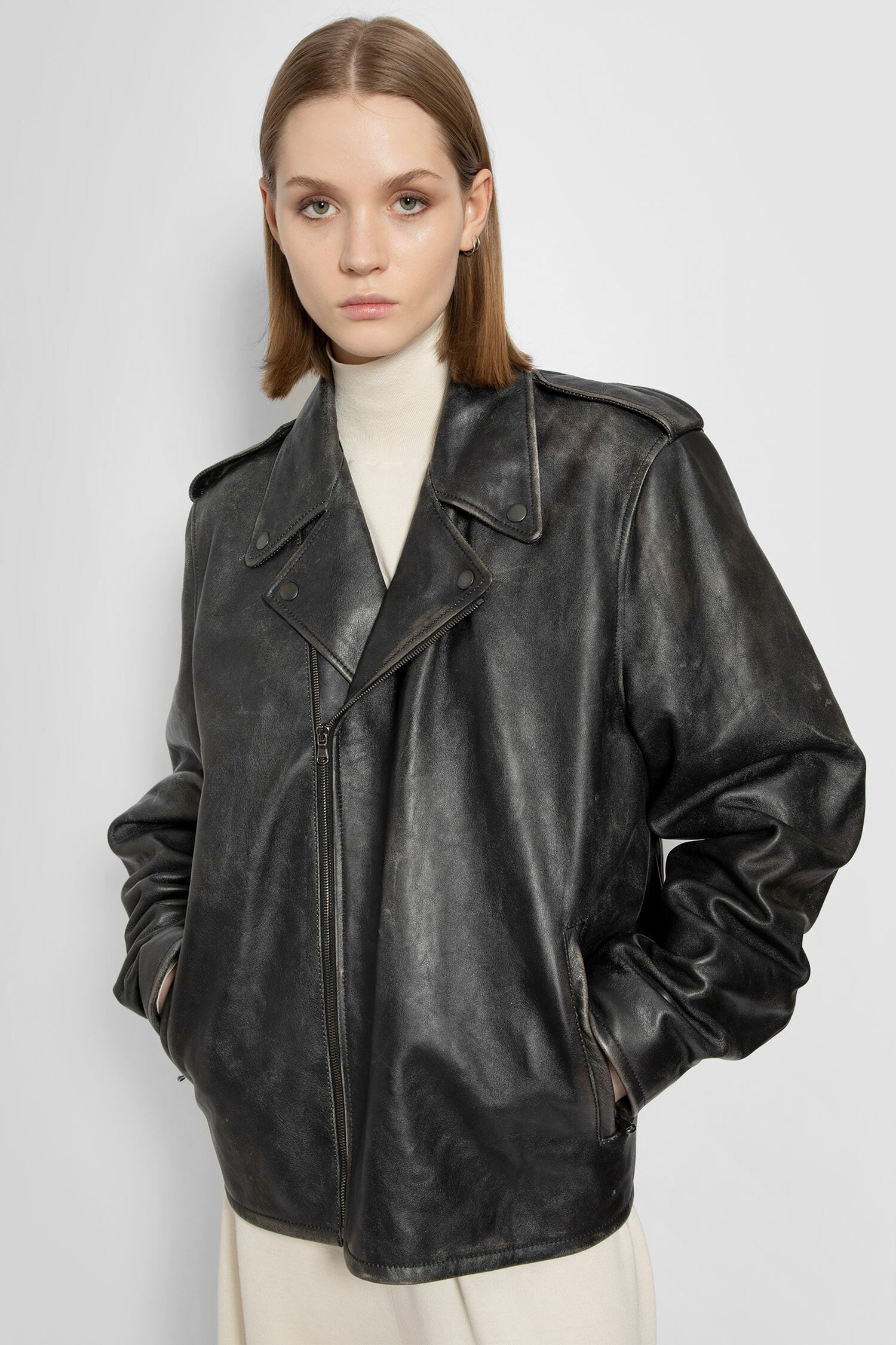 THE ROW WOMAN BLACK LEATHER JACKETS - 4