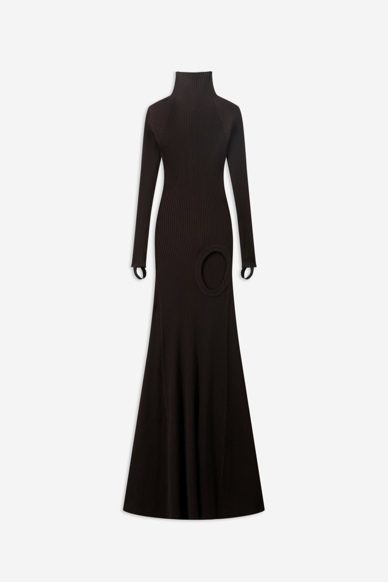 Leg Cut-Out Rib Gown 1