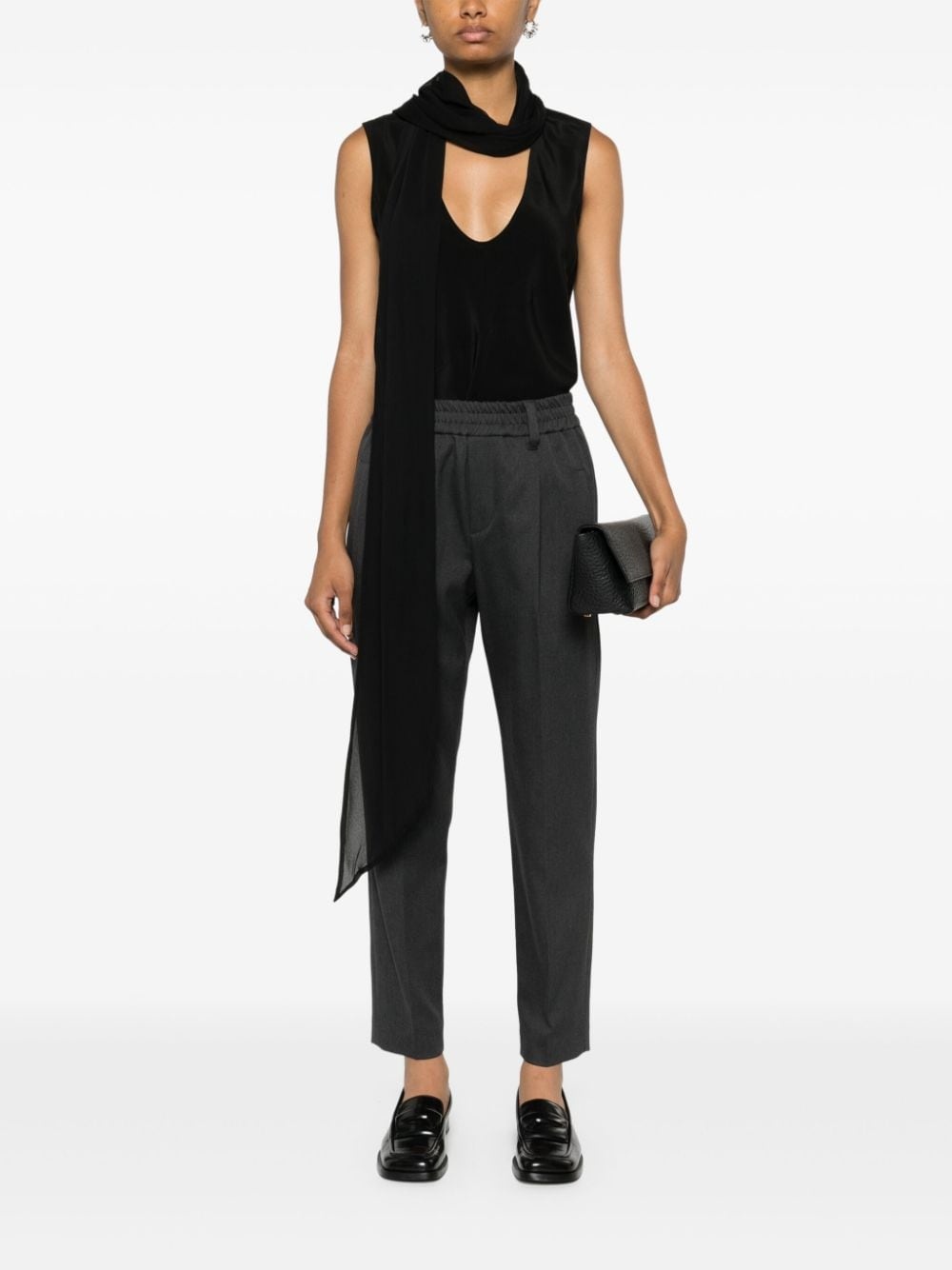 darted slim trousers - 2