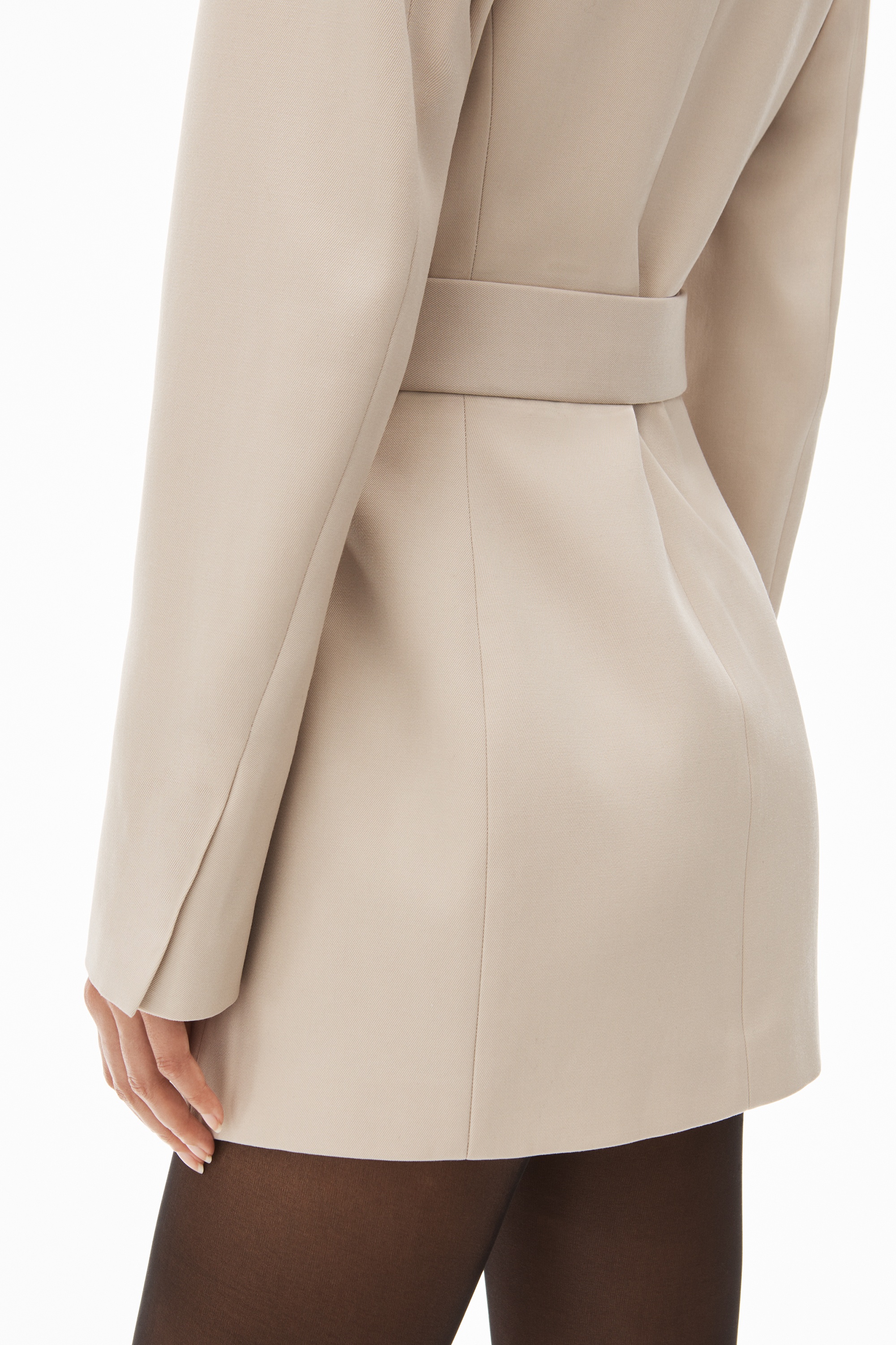 BELTED BLAZER DRESS IN WOOL TAILORING - 6