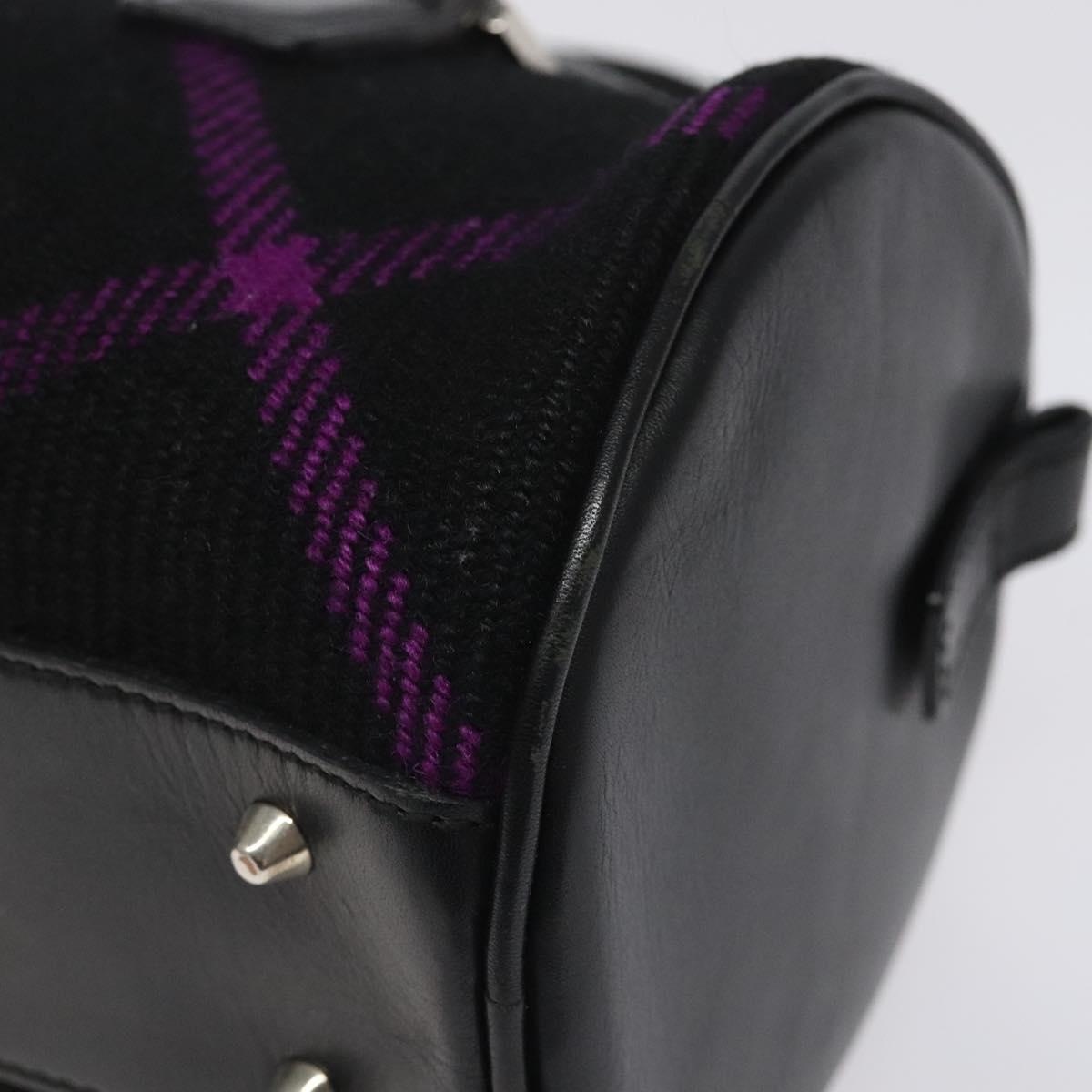 Burberry Hand Bag Wool Black - 8