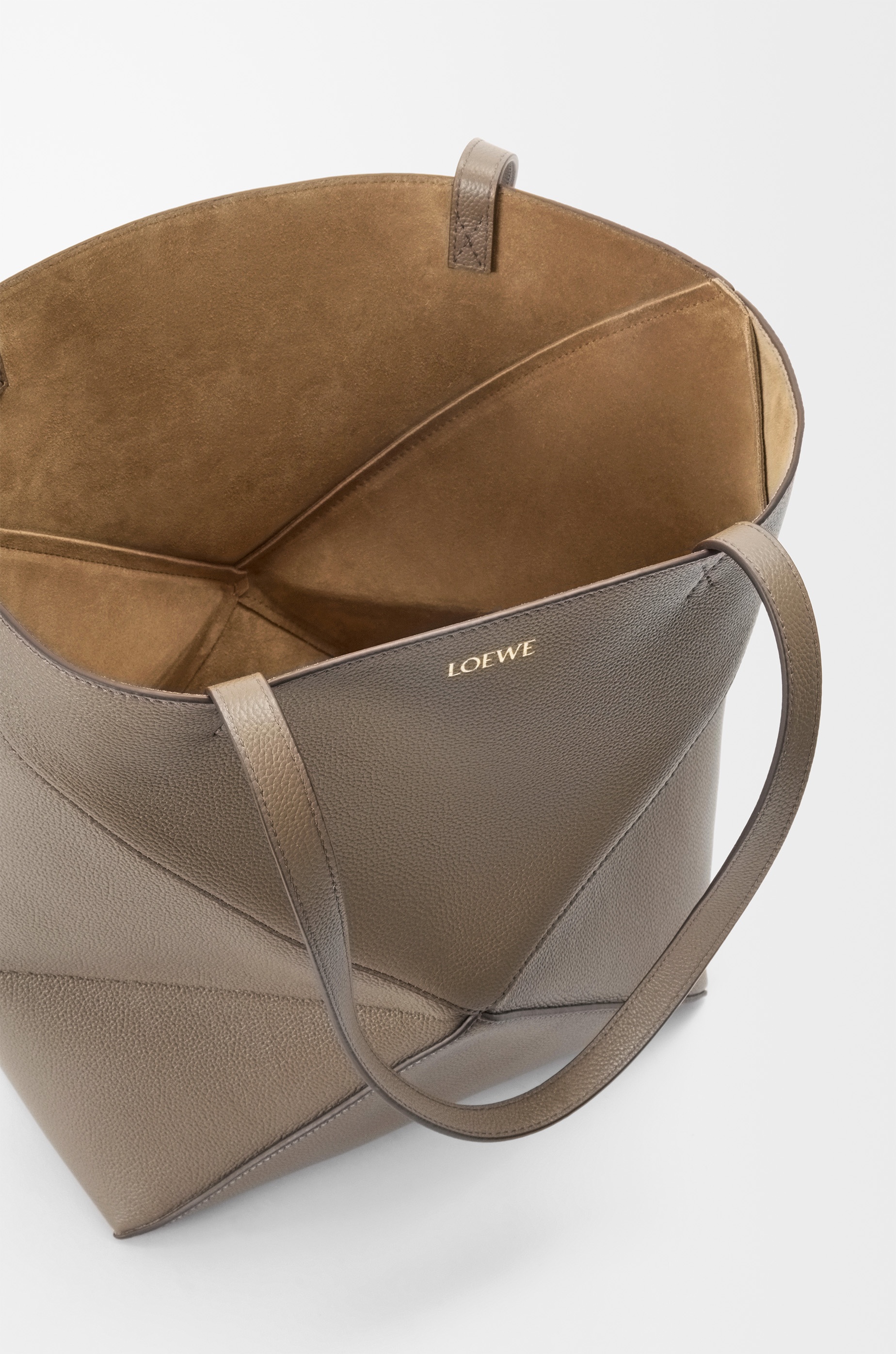 Medium Puzzle Fold tote in soft grained calfskin - 9