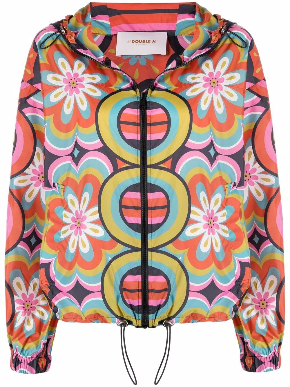 graphic-print hooded jacket - 1