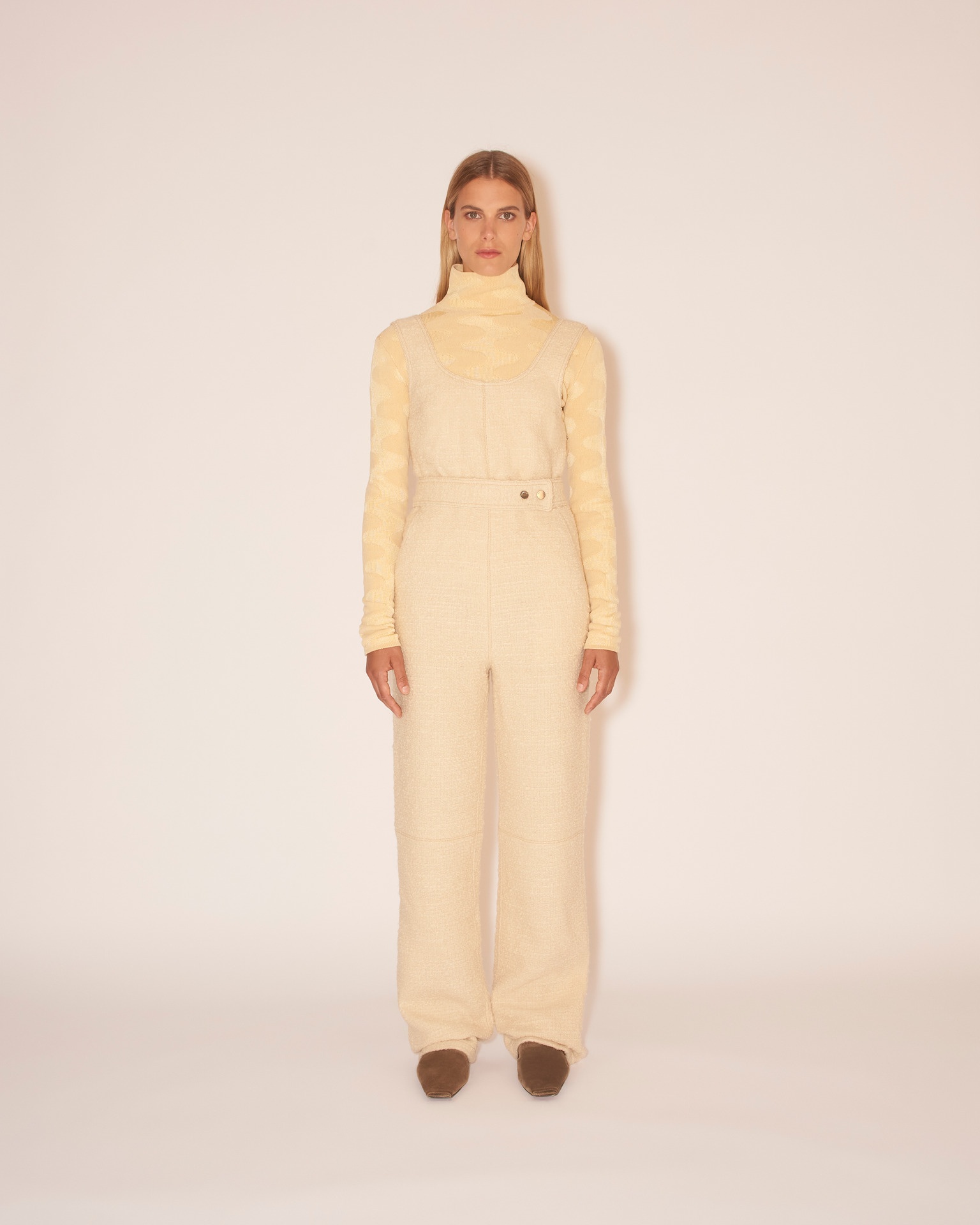 MOSA - Belted jumpsuit - Creme - 2