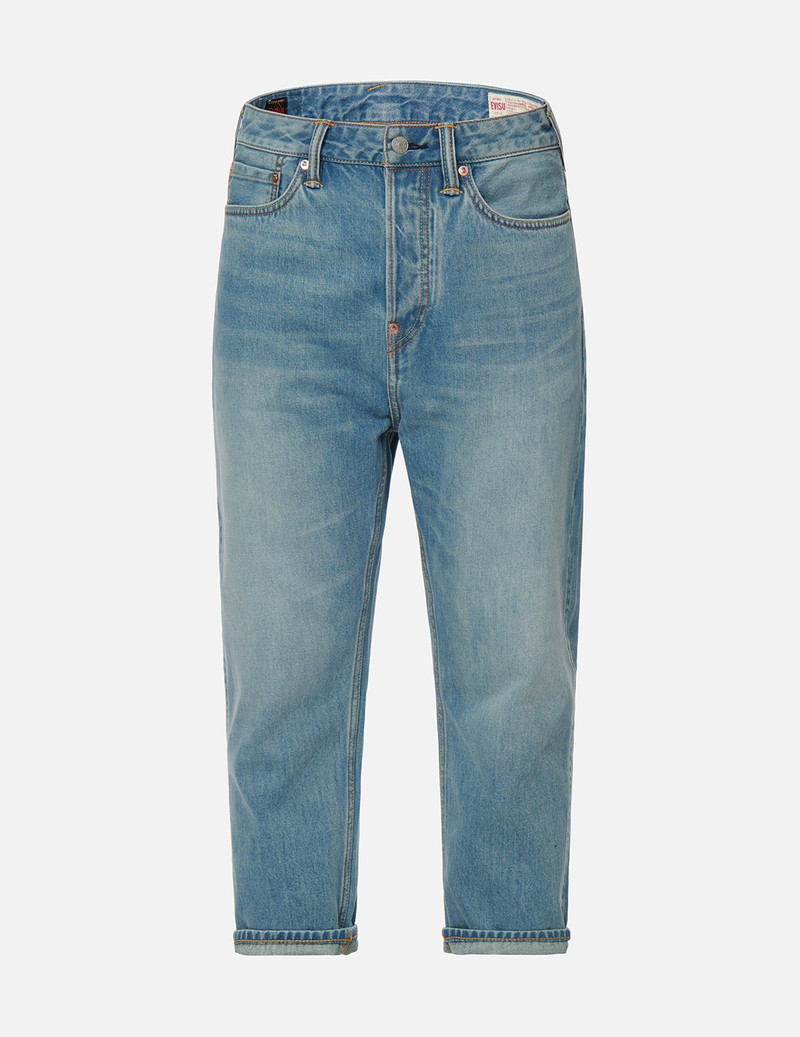 FORTUNE CAT AND DARUMA DAICOCK PRINT CROPPED FIT JEANS #2027 1