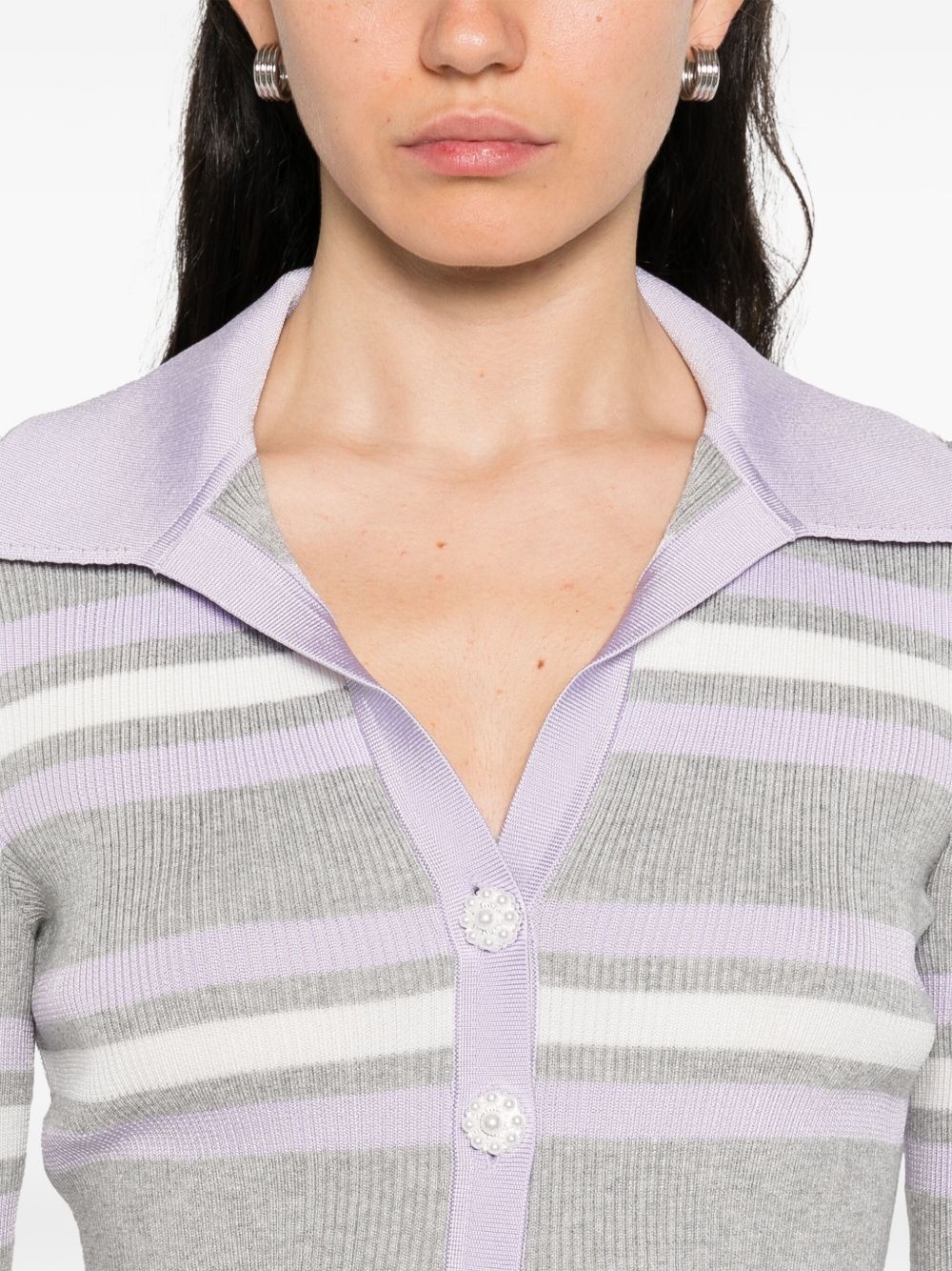 striped cardigan - 5