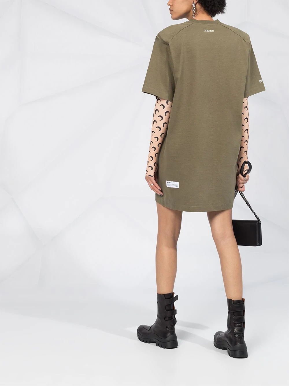 logo patch T-shirt dress - 6