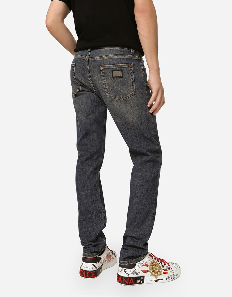 Light blue wash skinny stretch jeans - 4