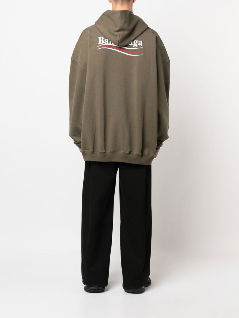 BALENCIAGA Political Campaign embroidered hoodie outlook