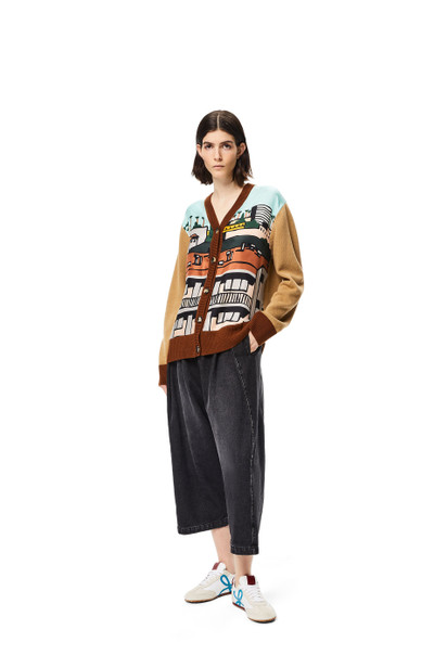 Loewe L.A. Series panel cardigan in wool and silk outlook