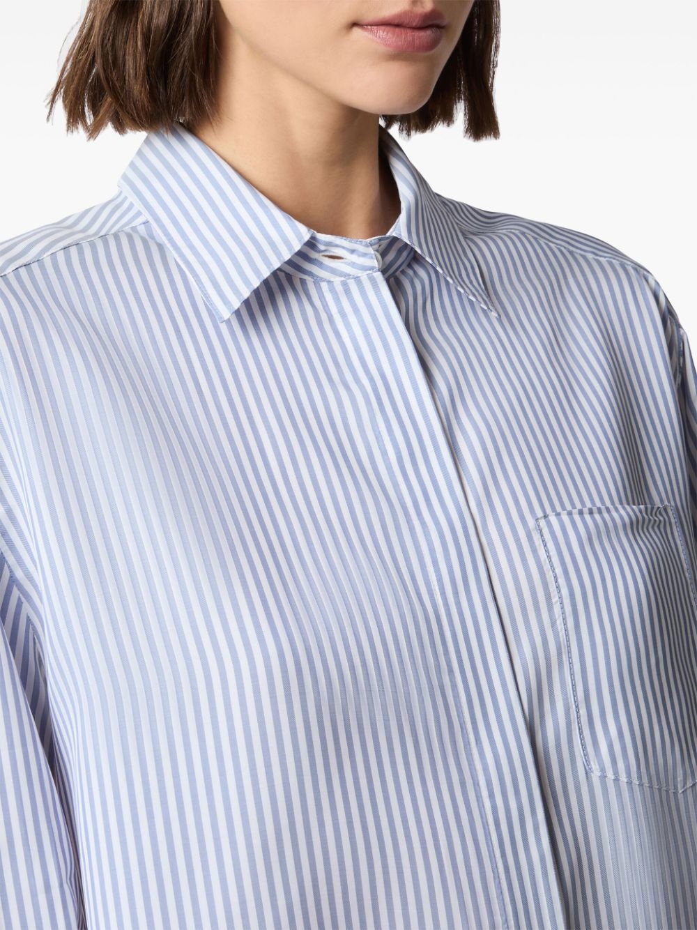 striped poplin shirt - 4
