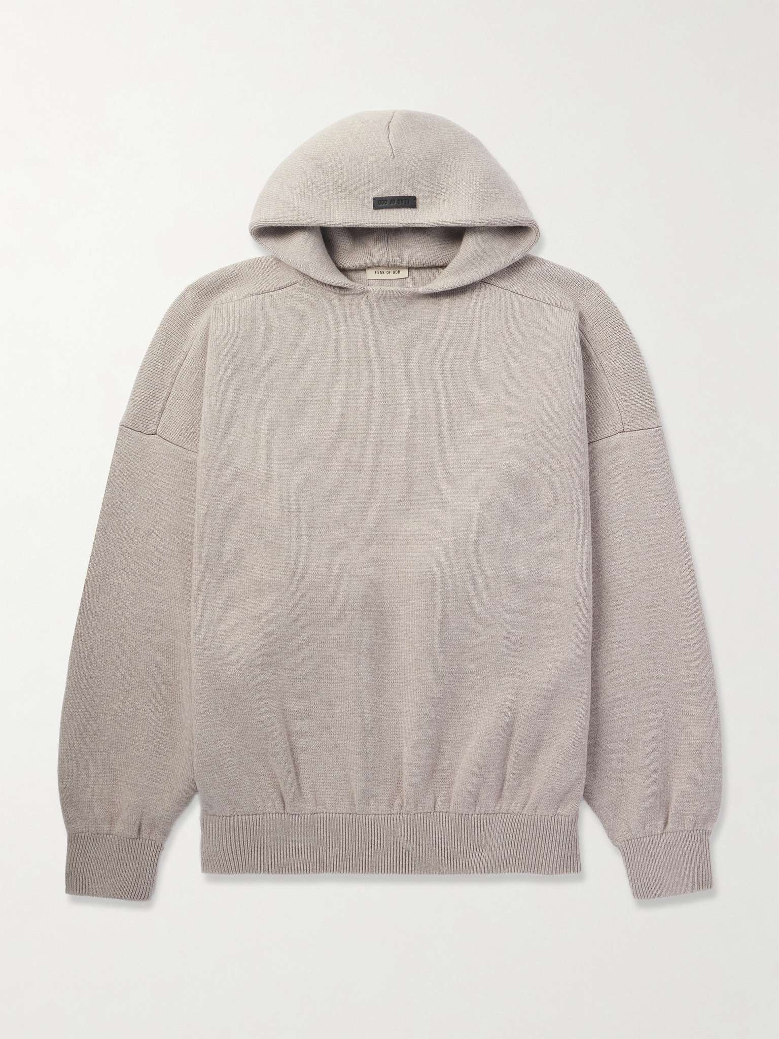 Logo-Appliquéd Merino Wool Hoodie - 1