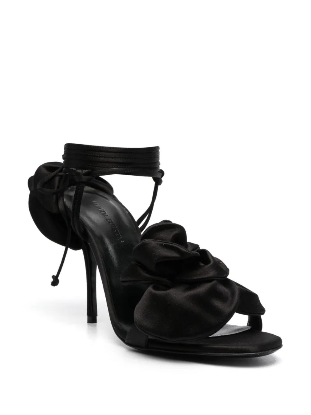 110mm flower satin sandals - 2