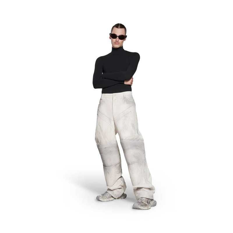 BALENCIAGA Men's Biker Baggy Pants in White outlook