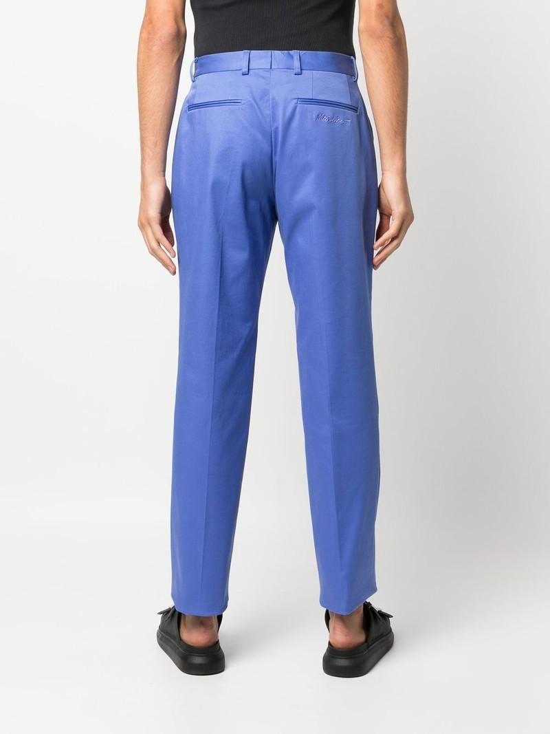 logo-embroidered tailored trousers 4
