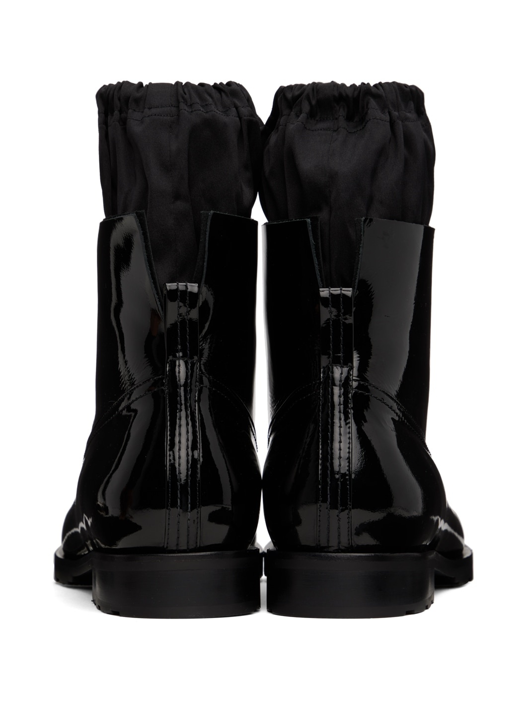 Black Enamel Boots - 2
