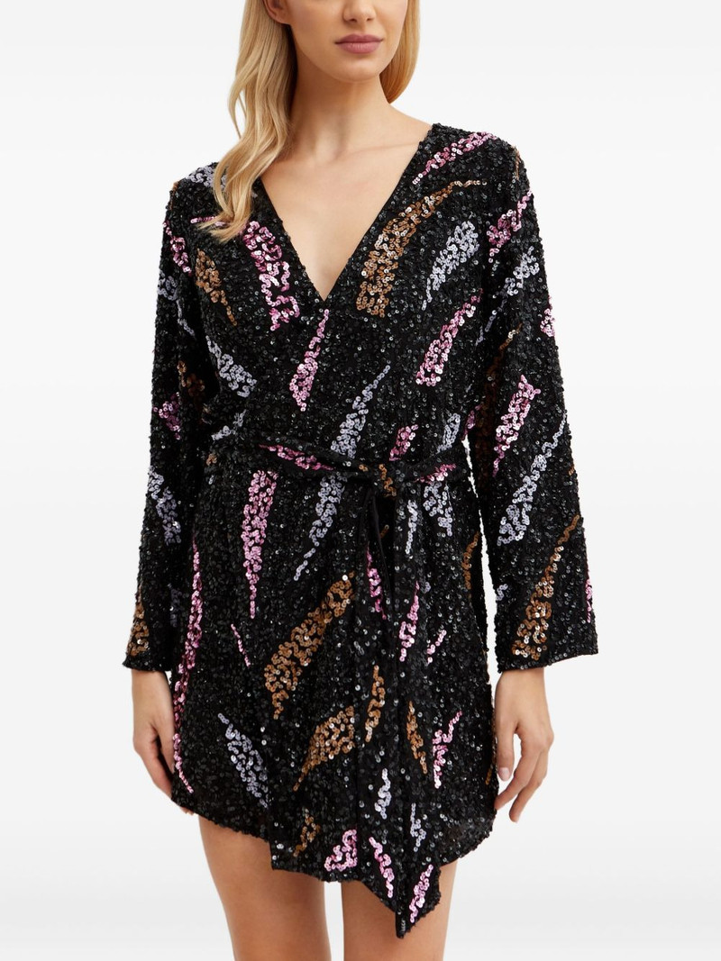 Delusion sequin wrap dress 3