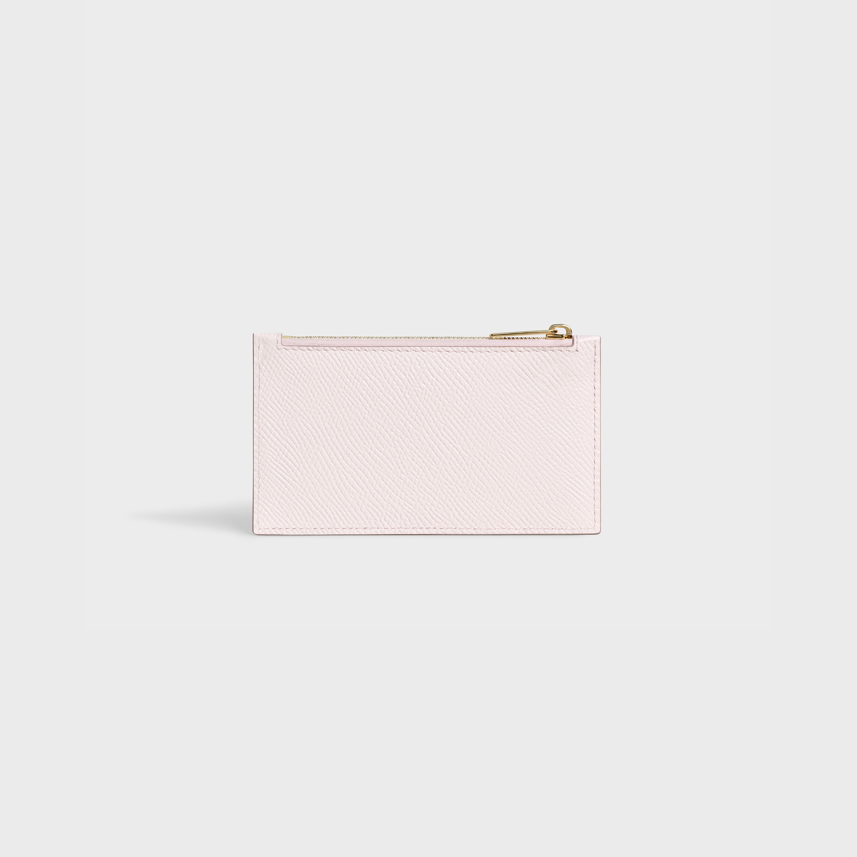 ZIPPED COMPACT CARD HOLDER IN GRAINED CALFSKIN - 3