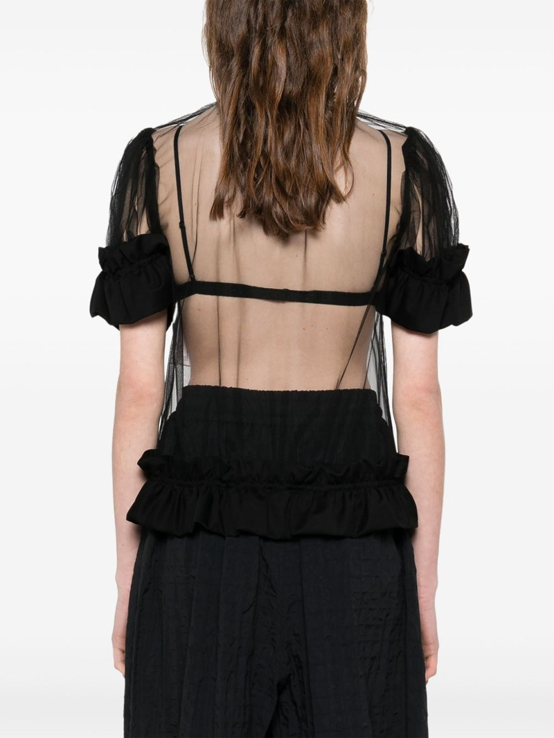 ruffle-detail sheer blouse 4