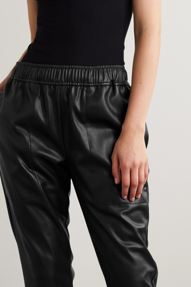 Faux leather straight-leg pants 3
