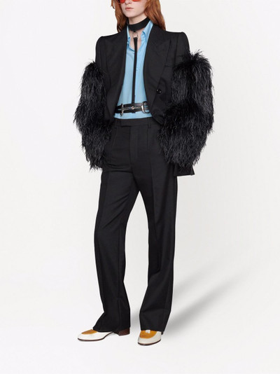 GUCCI straight-leg mohair trousers outlook