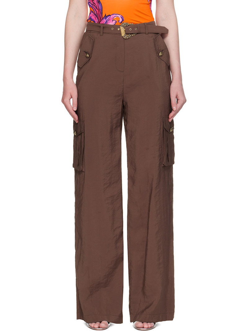 Brown Baroque Buckle Cargo Pants 1