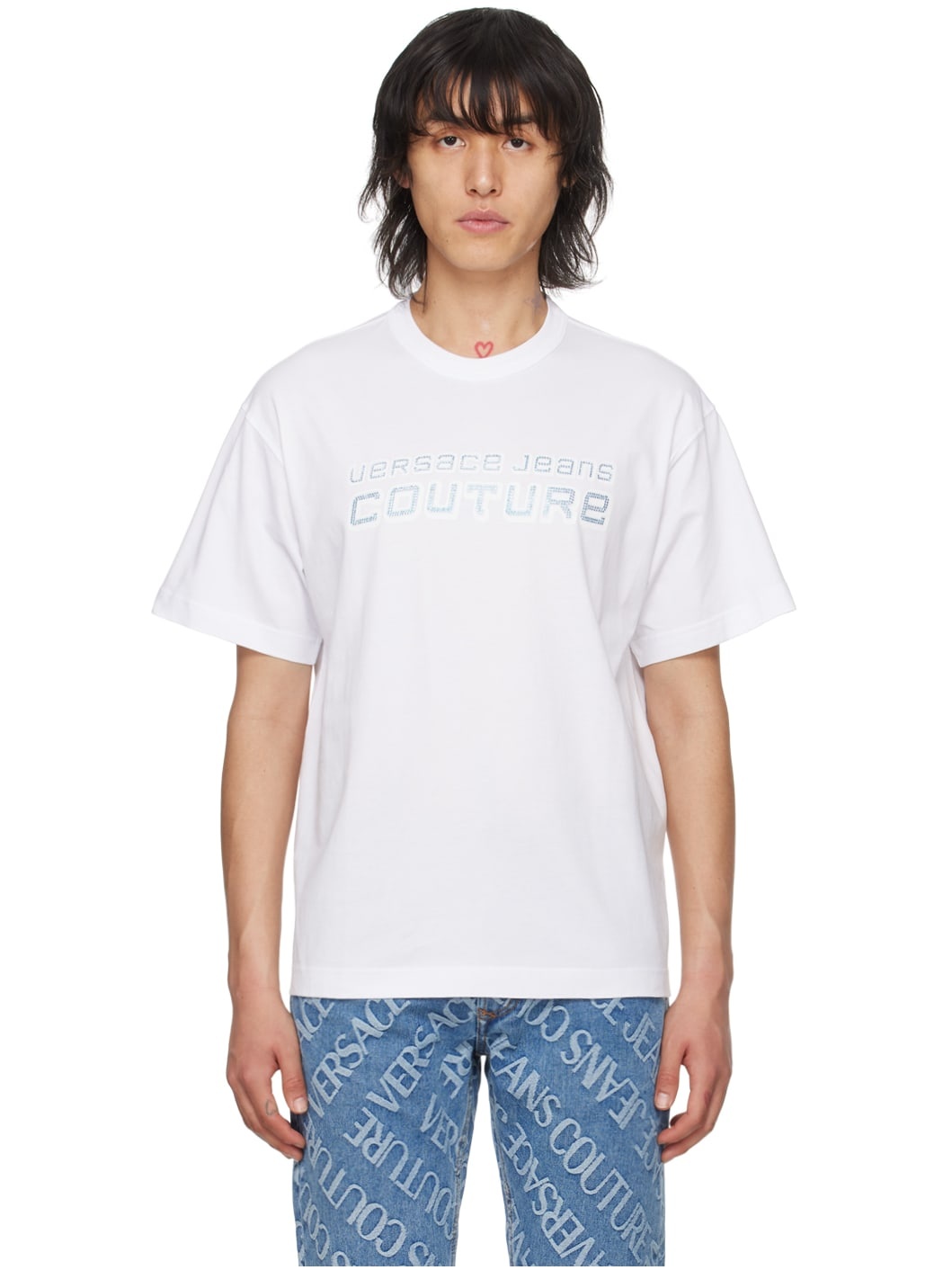 White Appliqué T-Shirt - 1