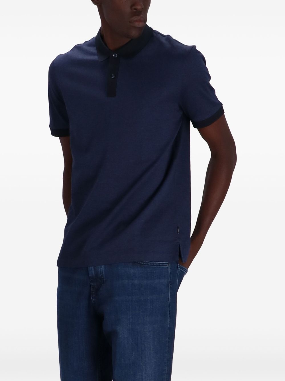 logo-tag polo shirt - 3